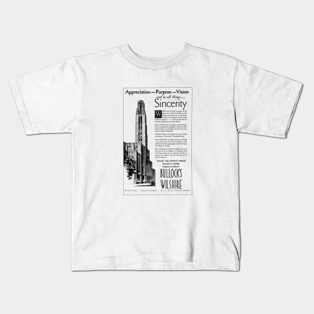 Bullock's Wilshire Grand Opening 1929 Kids T-Shirt by vokoban